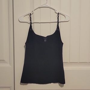 Black sleeveless top, size XL